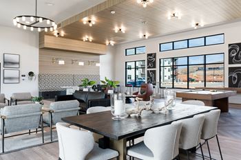 Modern dining area